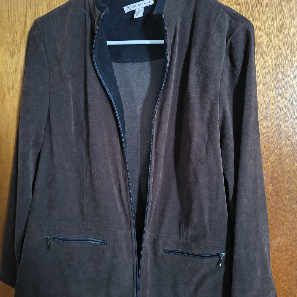 JM Collection Dark Brown Women's Blazer